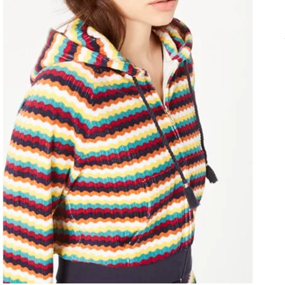 NWT Juicy Couture Stripe Velour Trak Hoodie Jacket - Picture 4 of 4